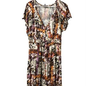 Daysi Fuentes Women Dress Casual Short Sleeves Size Large Multicolor Pre-Owned